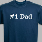 Personalized Number One Dad T-shirt